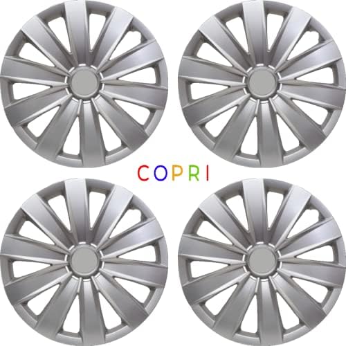 סט COPRI של כיסוי גלגלים בגודל 16 אינץ 'כסף HUBCAP SNAP-ON מתאים MITSUBISHI