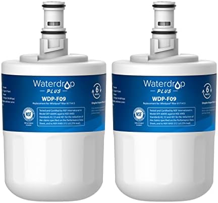 Waterdrop Plus 8171413 מסנן מים מקרר, החלפה ל- Whirlpool® 8171413, EDR8D1, Kenmore® 46-9002, NLCS200,
