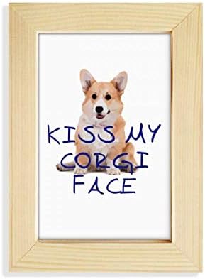 Offbb-USA Corky Dog Wales שולחן עבודה מיוחד תצוגה מסגרת תמונה תמונה ציור אמנות 5x7 אינץ '