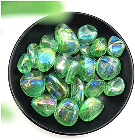 Heeqing AE216 100 גרם טיטניום ירוק אורה אלקטרו -מרפסת קוורץ קריסטל אבני ריפוי ריפוי אבנים טבעיות