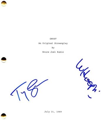 Whoopi Goldberg & Tony Goldwyn חתום חתימה - רוח רפאים תסריט סרט מלא - דמי מור, פטריק סוויזה, Egot, הצבע סגול,