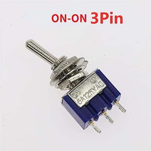 AHAFEI 2PCS מתג מעבר למתג ON-OFF/ONT-ONT 3/6 PIN 2/3 מיקום תפס MTS-102 103 202 AC 125V/6A 250V/3A