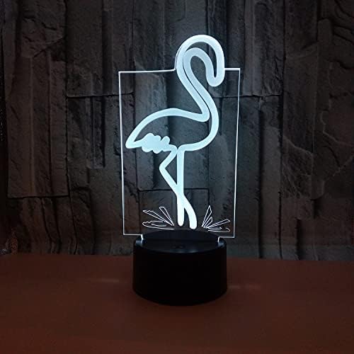 פלמינגו דגם לילה אור צעצועים 3 ד אשליה אופטית מנורה עם מגע & שלט רחוק & מגבר; 16 צבעים שינוי שולחן