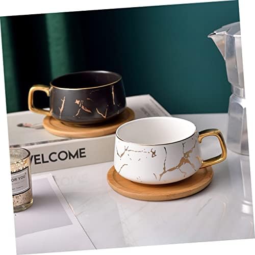 Upkoch 3 מגדיר כוס קפה וכוסות אספרסו לבנות כוסות אספרסו סט אספרסו אחר הצהריים כוס תה כוס ארוחת בוקר כוס קפוצ'ינו