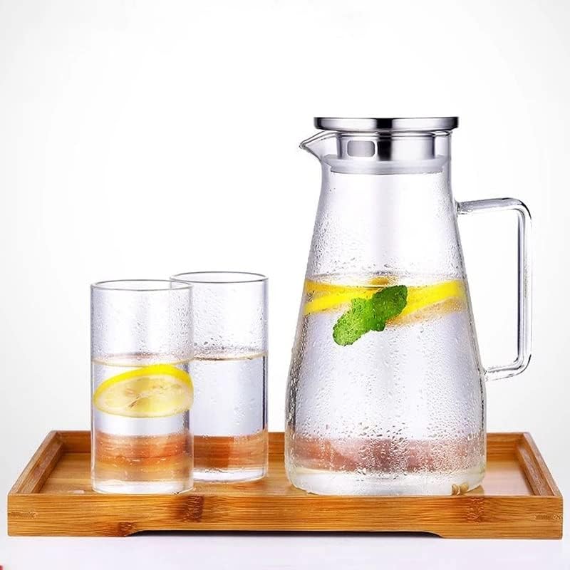 קרף זכוכית Eyhlkm עם מכסה נירוסטה חם או קנק מים קרח צור את מי הקרח או המשקאות שלך