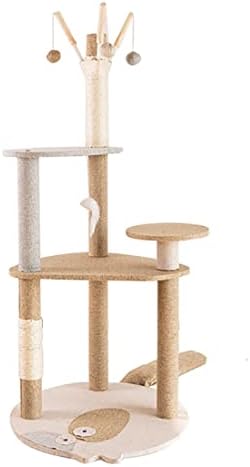 חתול עץ עם מתנדנד כדור, רב-רמת חתול מגדל עם סיסל הודעות עבור מקורה חתולים,חתול ריהוט עבור חתלתול