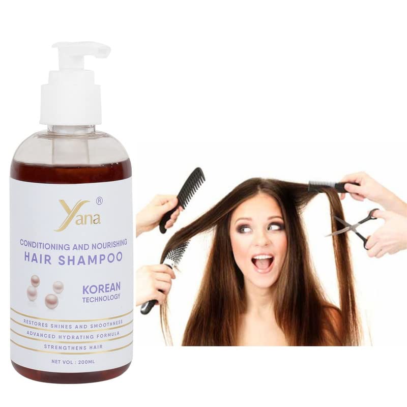 שמפו שיער של יאנה עם שמפו להחלקה של שיער קוריאני לנשים