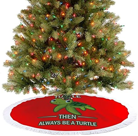 תמיד היה חצאית עץ חג המולד להדפיס צב עם ציצית למסיבת חג מולד שמח תחת עץ חג המולד