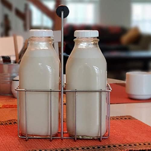בקבוקי צנצנת חלב זכוכית 2 יחידים עם מכסים 1000 מל למשקאות כלי זכוכית משקאות חתונה לחתונה מנגל פיקניק מיץ שותות