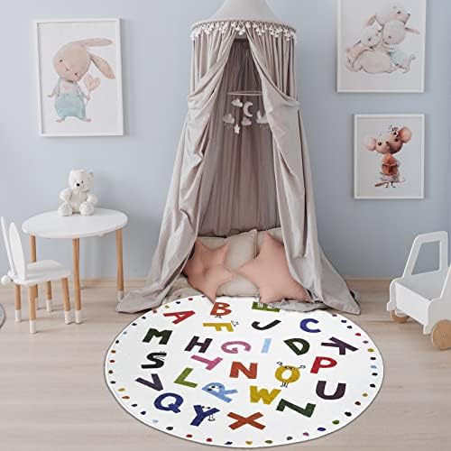 Luxixiry ABC משתלת משחק, מחצלת אלפבית ילדים חינוכיים שטיח כותנה קטיפה רכה לומדת פליימאט עבור