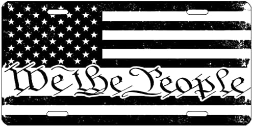חוקה אנחנו האנשים מרופטים ארהב לוחית רישוי דגל חידוש רכב רכב רכב תג יהירות מתנה אמריקאית פטריוטית ארהב