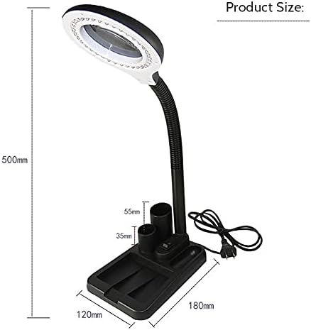 Czdyuf Professional 5x/10x מנורת שולחן זכוכית מגדלת LED LED LED LIGHT LIGN LAPE LAPE