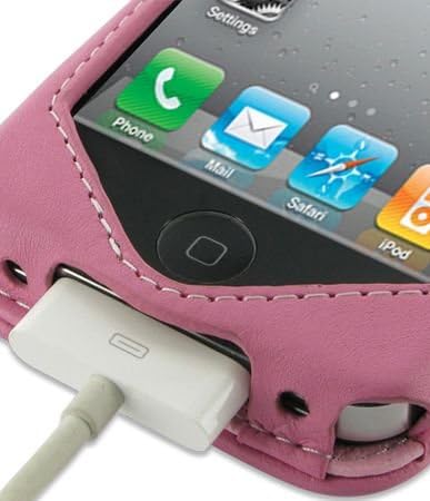 מארז כיסוי עור ורוד של שרוול מונקו עם קליפ חגורה ניתנת לניתוק לספרינט / AT & T / Verizon / T-Mobile Apple