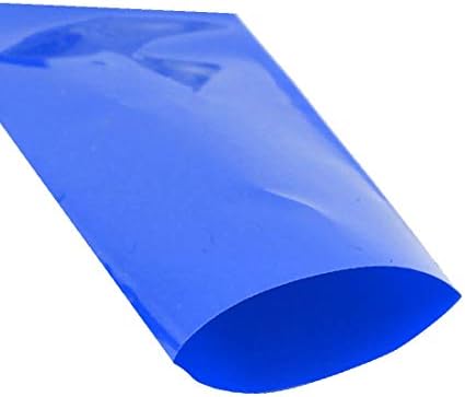 חדש LON0167 18 ממ דימטר 12 מ 'אורך אורך כחול PVC צינור כיווץ חום עבור 1 x 18650 סוללה (18 ממ דימטר 12 מ' länge