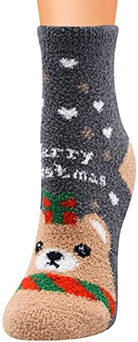 גרביים חמות לנשים חג המולד אלמוגים דפוס פליס אלמוגים נשים גרביים גבוהות נושמות גרבי גרביים נוחות נשים פעילות