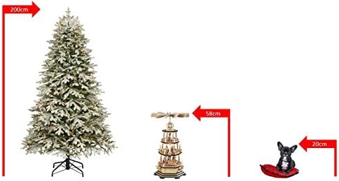 סיפור חג המולד הגרמני של פירמידת חג המולד, 3 קומות, גובה 58 ס מ / 23 אינץ', טבעי, חשמלי מואר ומונע, ארג 'בירג'