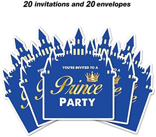 הזמנות למסיבת הנושא של הנסיך עם מעטפות, 20 קבעו הזמנות בצורת הנסיך הקטנה יום הולדת מסיבת יום הולדת