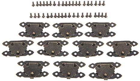 נעילת HASP בטיחותית 10 pc פליז עתיק/מנעול זהב Hasp תיבת תכשיטים hasp תפס ריהוט אבזם אבזם אבזם