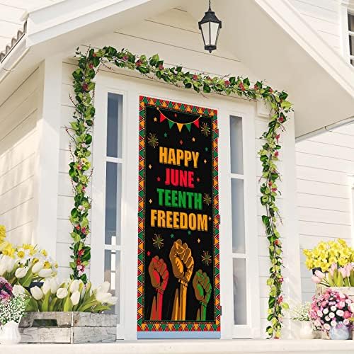 כיסוי דלתות שמח יוני -עשרה אפרו -אמריקני מקלט אמריקני מפלגת צילום דלת דלת חווה דפוס עיצוב חופשה