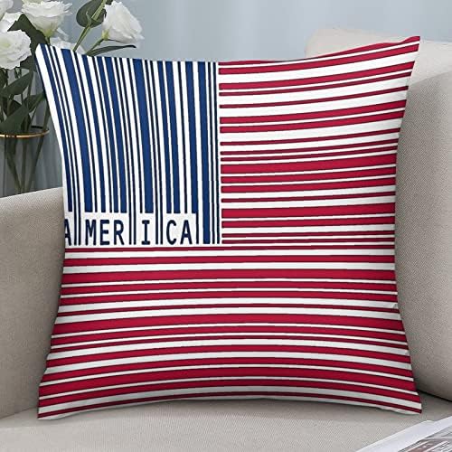 סט דגל אמריקאי סט ישר של 2 כריות זריקה מכסה כרית כרית מרובעת לכרית כרית לספה ספה דקורטיבית מכונית חדר שינה