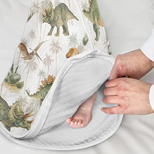 VVfelixl Cartoon Dino שמיכה לבישה תינוקת, שק שינה מעבר לתינוק, שק שינה לתינוקות שזה עתה נולדו,