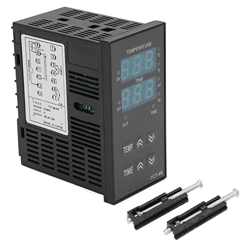 בקר טמפרטורת LED דיגיטלי, בקר טמפרטורת PID ABS קל לשימוש 100-240V ביצועים אמינים של ביצועים מרובים