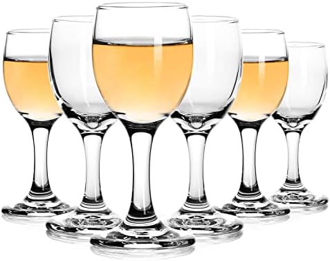 כוסות שוט, 5 עוז מיני כוסות יין סט של 6, כוסות זריקה חמודות / נהדר ליין לבן ואדום / כוסות טעימות / כוס יין שקופה