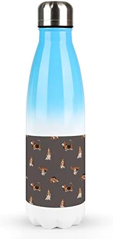 כלב כלב Basset 17oz בקבוק מים ספורט נירוסטה ואקום מבודד צורת קולה בקבוק ספורט לשימוש חוזר