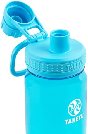 Takeya Premium איכותי בקבוק מים ספורט עם מכסה זרבוביות, BPA בחינם, 24 אונקיה, שחור סוער