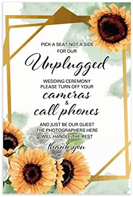 בחר מושב לא צד לטקס החתונה המנותק שלנו סימן קבלת פנים לחתונה פרחים פרח חמניות מר וגברת קישוטי טקס חתונה וינטג