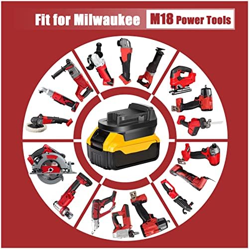 מתאם למתאם סוללות Dewalt 20V להמיר את סוללת Milwaukee M18 עבור Milwaukee M18 18V שימוש בכלי שימוש