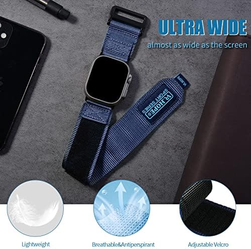 V.R.Hope Watch Band תואם ל- Apple Watch 41 ממ 40 ממ 38 ממ לגברים, סגנון כף יד קלוע ארוג לסגנון ספורט לסדרת