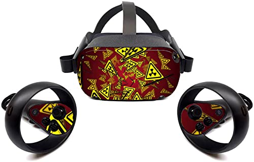 אביזרי Oculus Quest עורות של סימן זהירות אוזניות VR ומדבקות מדבקות מבקר הגנה על אישור anh yeu
