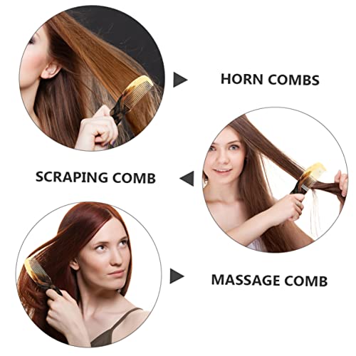 Hemoton 3PCS פיניקס קרן מסרק שיער מתולתל כלי עיצוב שיער מברשת שיער לנשים לעסות קרקפת כלים כיס מעסיקים