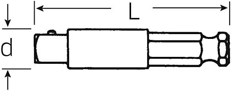 Stahlwille E 6,3 ממ מתאם מתאם מופעל על Hex E 6,3