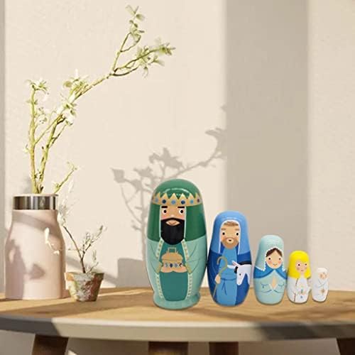סט Esquirla של 5 המלך מטריושקה בובות קינון רוסיות ערימות צעצועים לילדים