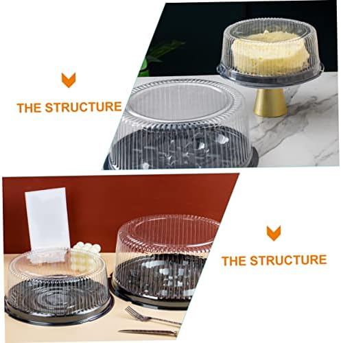 בסטונזון 10 יחידות אריזת תיבת עוגת תיבת הקאפקייקס מכולות ברור מיכל עם מכסה עוגת מכולות עם מכסים פלסטיק עוגת