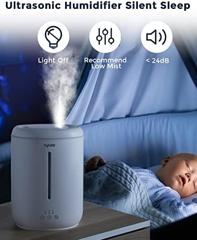 מכשירי אדים של סיביו לתינוק בחדר השינה, מכשירי אדים חמים וקרירים של סיביו 6 ליטר ומכשירי אדים קרים של ערפל 2.8
