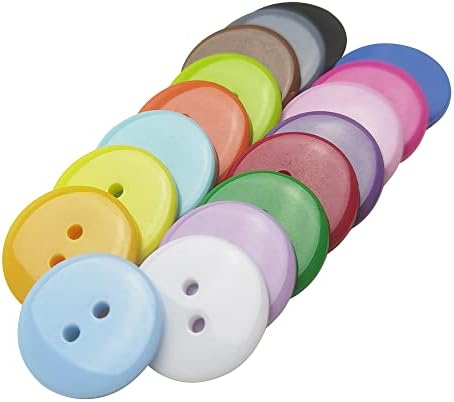 Libiline 3/4 מערבבים הרבה 100 יחידות כפתור שרף צבע אחיד 2 חורים בגדי מלאכה כרטיסי תפירה מכינים חולצת סוודר,