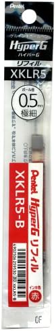 פנטל XKLR5-B היפר G מילוי עט כדורים, 0.5 אדום, סט של 10