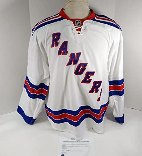 משחק ריינג'רס בניו יורק הוציא לבן ג'רזי רייבוק 56 DP40475 - משחק משומש גופיות NHL