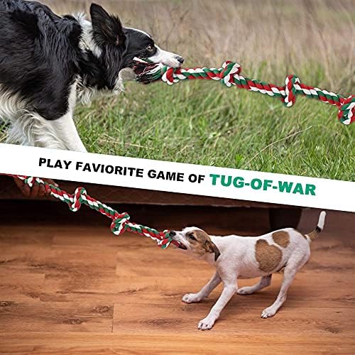 Rio Direct Gog, 3 ft 5 קשר צעצוע חבל כלבים לעיסות אגרסיביות, צעצוע לעיסת כלבים בלתי ניתן להריסה לכלבים גדולים,