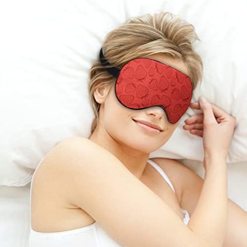 מסכת שינה תות עמידה מכסה עיוות עיניים רכות עמידה עם רצועה מתכווננת לגברים נשים