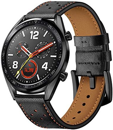 AISPORTS עבור HUAWEI WATCH GT Land עור 22 ממ נשים גברים צמיד צמיד צמיד צמיד להקה להחלפה ל- Huawei Watch GT/Huawei