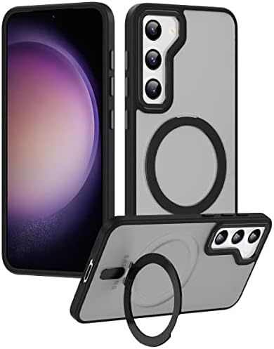Hosgor תואם ל- Magsafe Samsung Galaxy S23 Ultra Case ברור ומכסה בעיטה משובצת עם טעינה מגנטית מטענה חסרת זעזועים