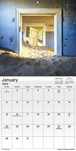 מקומות נטושים לוח שנה 2023 - Deluxe 2023 מקומות נטושים בצרור לוח השנה עם למעלה ממאה מדבקות לוח שנה