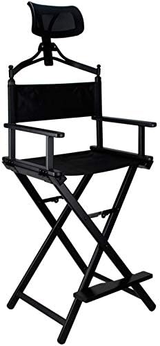 גרסה יופי מקצועי גבוה דירקטורים כיסא מתקפל עם ראש שאר - אלומיניום איפור כיסא עבור איפור אמן - נייד