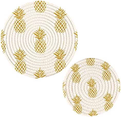 Alaza Gold Pineapple Potholders Trivet