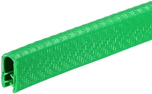 קצה קצה uxcell ירוק u מגן קצה צורה גומי עם קטעי פלדה מתאים 5/64 -9/64 קצה 14.76ft/4.5 מטר אורך