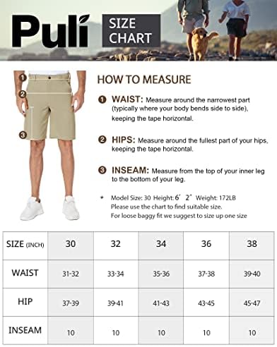 גולף של Puli גברים גולף קצרה מהירה יבש מהיר קז'ן קל משקל שטוח קדמי 10 מכנסי קיץ היברידיים עם כיסים